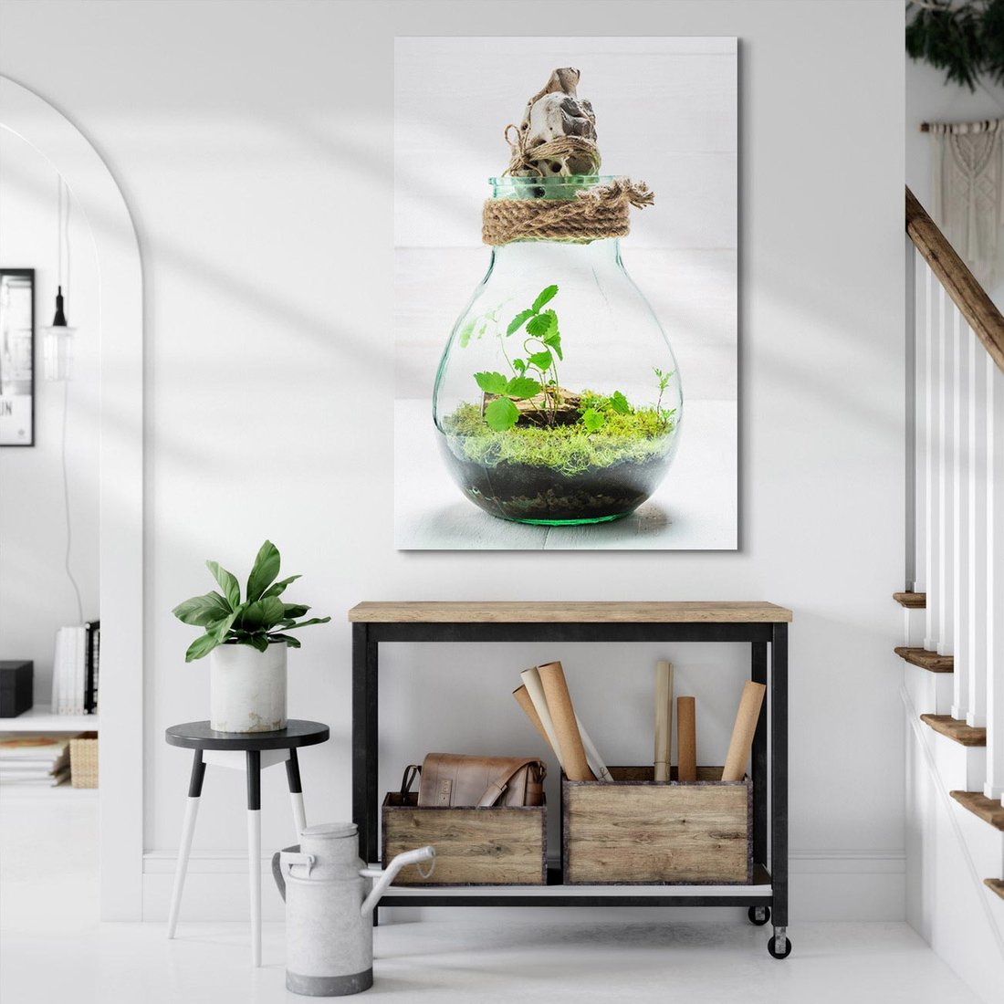 Obraz na płótnie 50x70 - Żywioł Natury - liście, zieleń