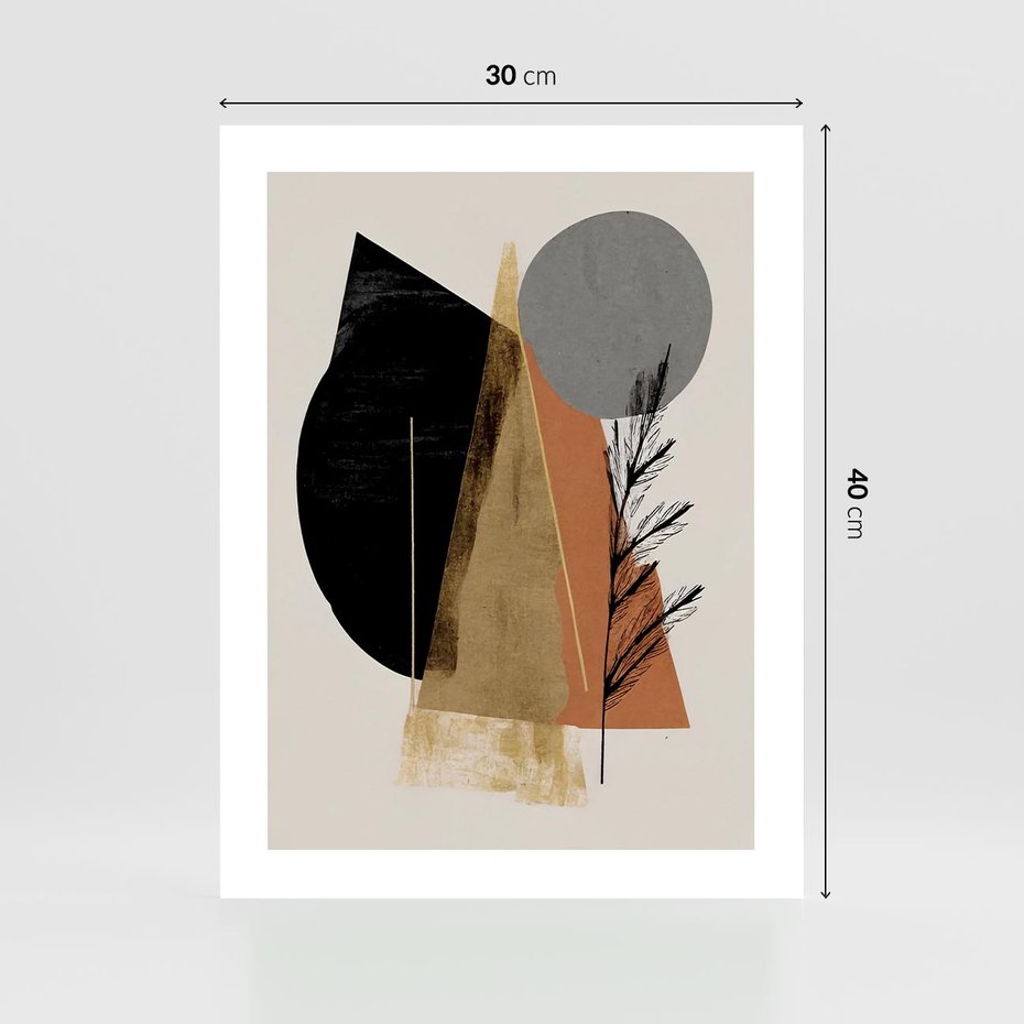 Plakat bez ramy 30x40 - Wibracje Barw Ziemi - abstrakcyjny obraz, dziwne formy