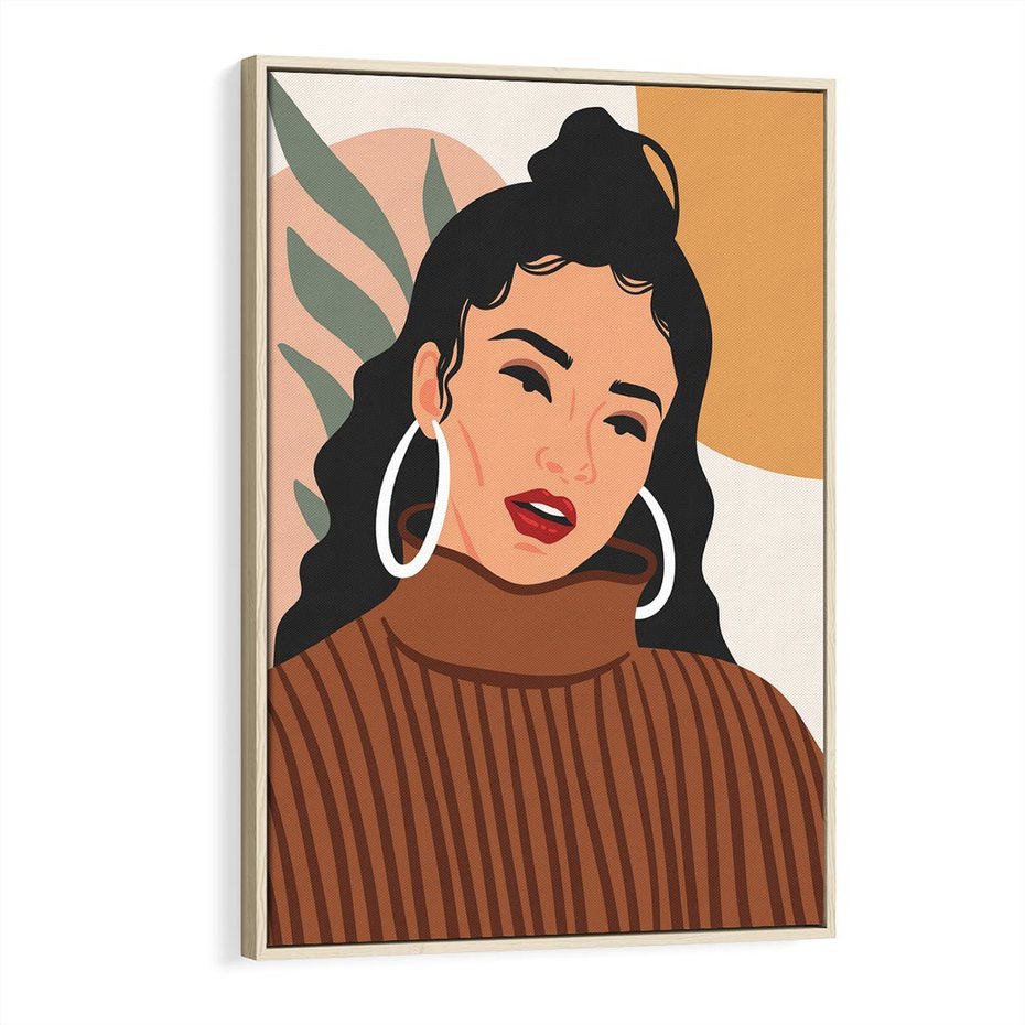 Obraz w ramie 80x120 - Kobiece Wibracje - nowoczesny plakat, styl retro - rama drewno