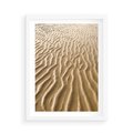Plakat w ramie 50x70 - Piasek i Nieskończoność - pustynia, piasek - rama biała
