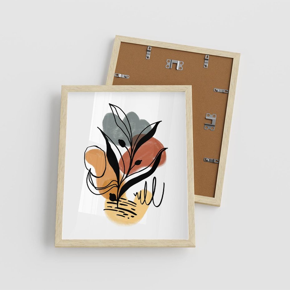 Plakat w ramie 40x50 - Rozkwitające Abstrakcje - abstrakcja, sztuka nowoczesna - rama drewno