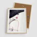 Plakat w ramie 50x70 - Stylowa Ekspresja - kobieta, moda - rama drewno