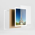 Plakat w ramie 40x50 - Ikoniczny symbol miasta - wieża, Eiffla - rama biała