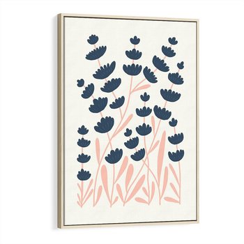 Obraz w ramie 70x100 - Migotliwe Kształty - kwiaty, rośliny - rama drewno