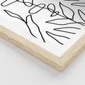 Plakat w ramie 40x50 - Liście Mocy - mroczna sztuka, minimalizm - rama drewno