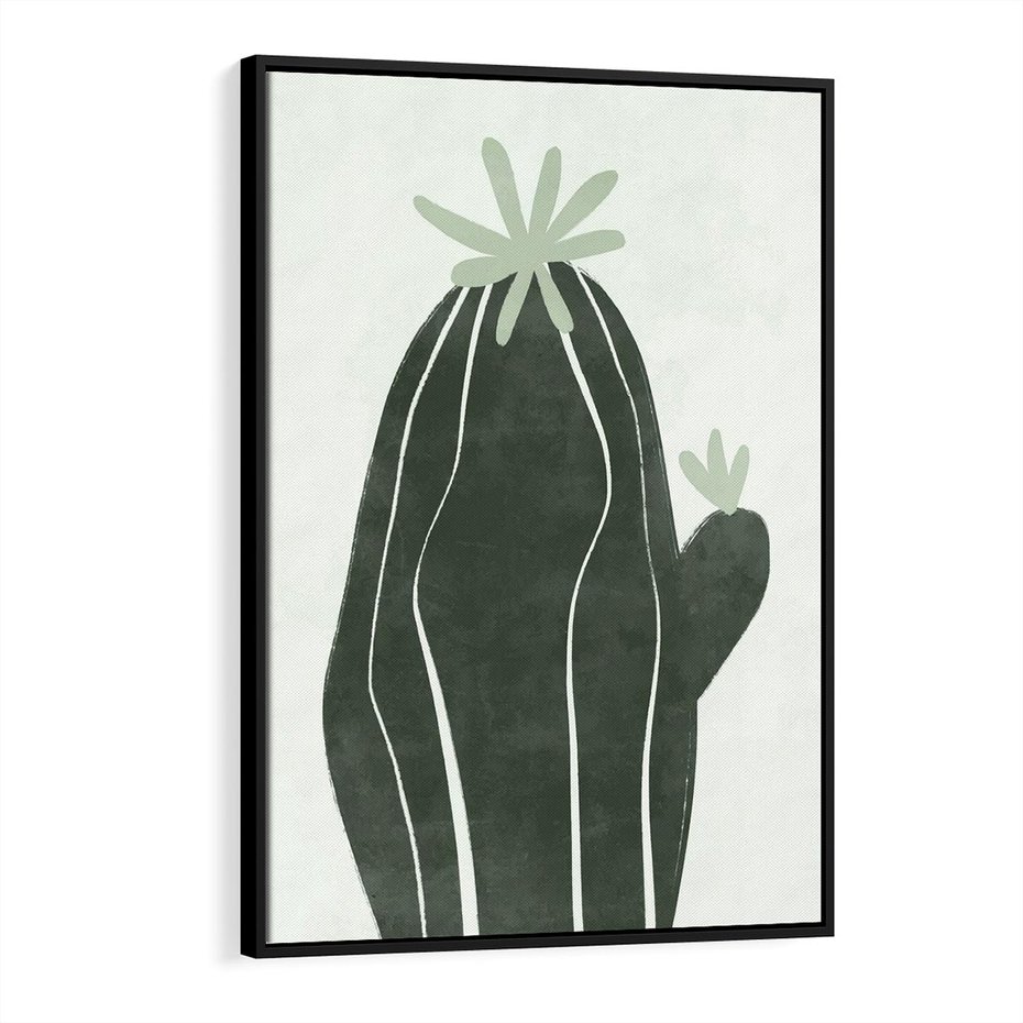 Obraz w ramie 70x100 - Zieleń Inspirującego Życia - zielony plakat, minimalizm - rama czarna