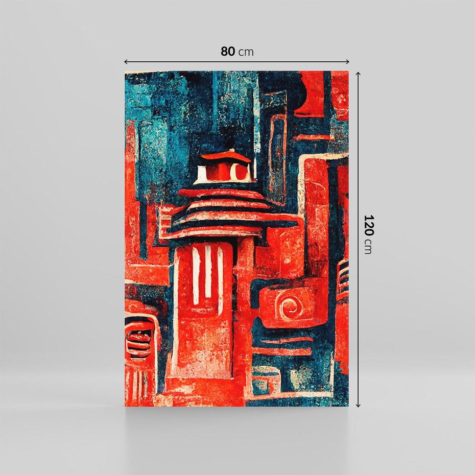 Obraz na płótnie 80x120 - Mistyka Wschodnich Światów - orientalna sztuka, nawiązanie do Japonii