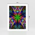 Plakat bez ramy 30x40 - Witrażowa magia na płótnie - witraż, sztuka