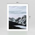 Plakat bez ramy 40x50 - Malowniczy Krajobraz ze Śniegiem - góry, śnieg