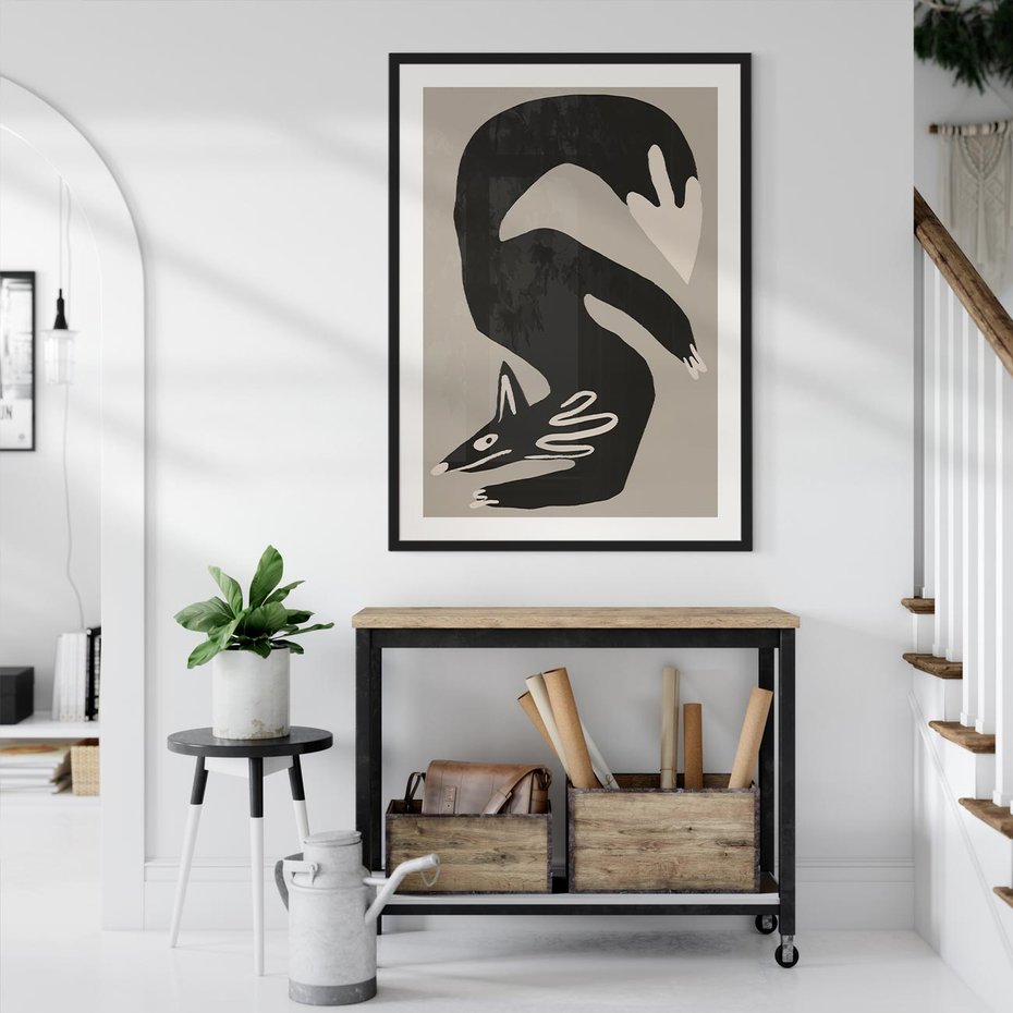 Plakat bez ramy 21x30 - Ekspresja Skandynawskiego Światła - skandynawska sztuka, lis