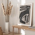 Plakat w ramie 30x40 - Konturujące Struktury - skandynawska sztuka, królik - rama drewno