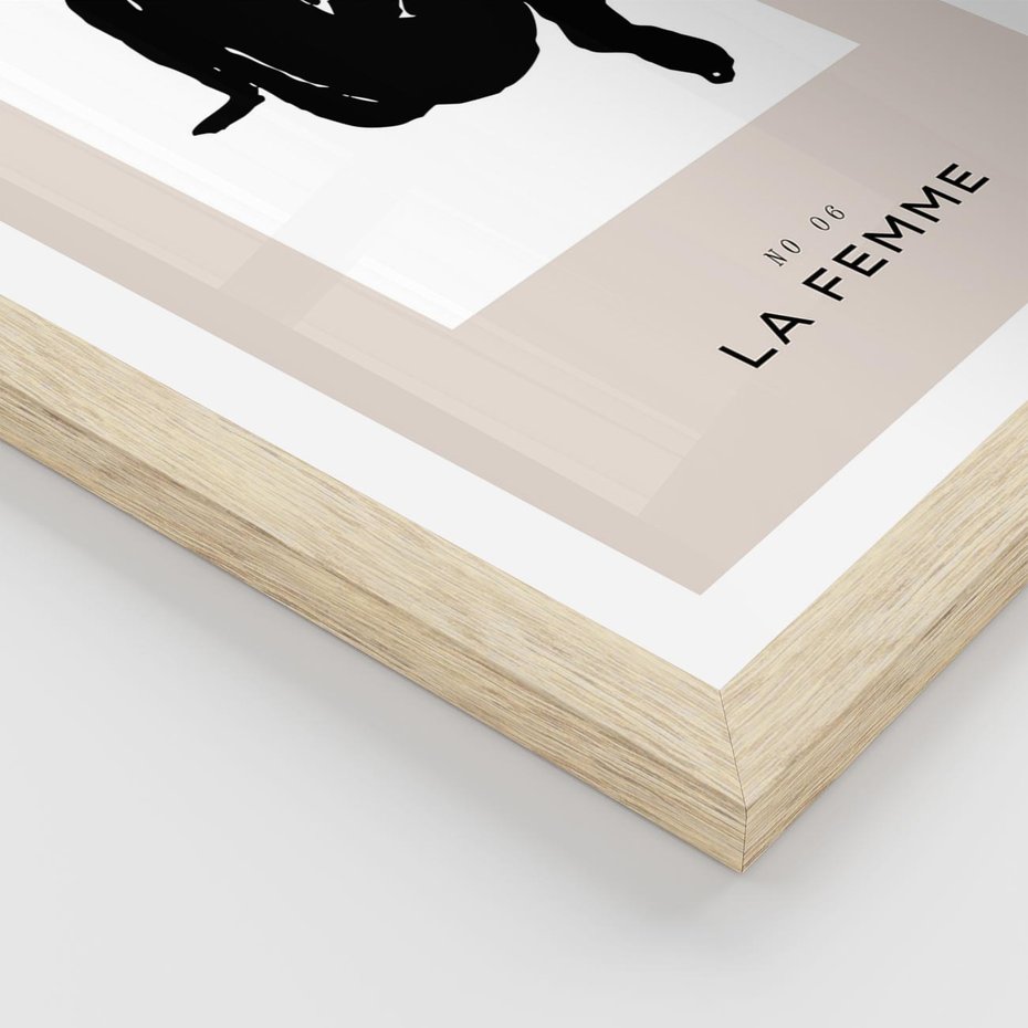 Plakat w ramie 50x70 - Boho Harmonia Stylu - abstrakcyjna sztuka, akt - rama drewno