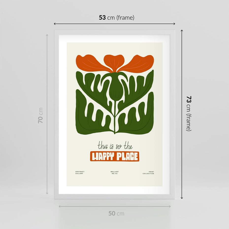 Plakat w ramie 50x70 - Rozkwitająca Gra - kwiaty, nowoczesny plakat - rama biała