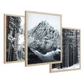 Zestaw obrazy w ramie 30x40 galeria - Zima, w, górach, las, widok - rama drewno