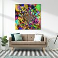 Obraz na płótnie 70x70 - Abstrakcja: gra kolorów i form - abstrakcja