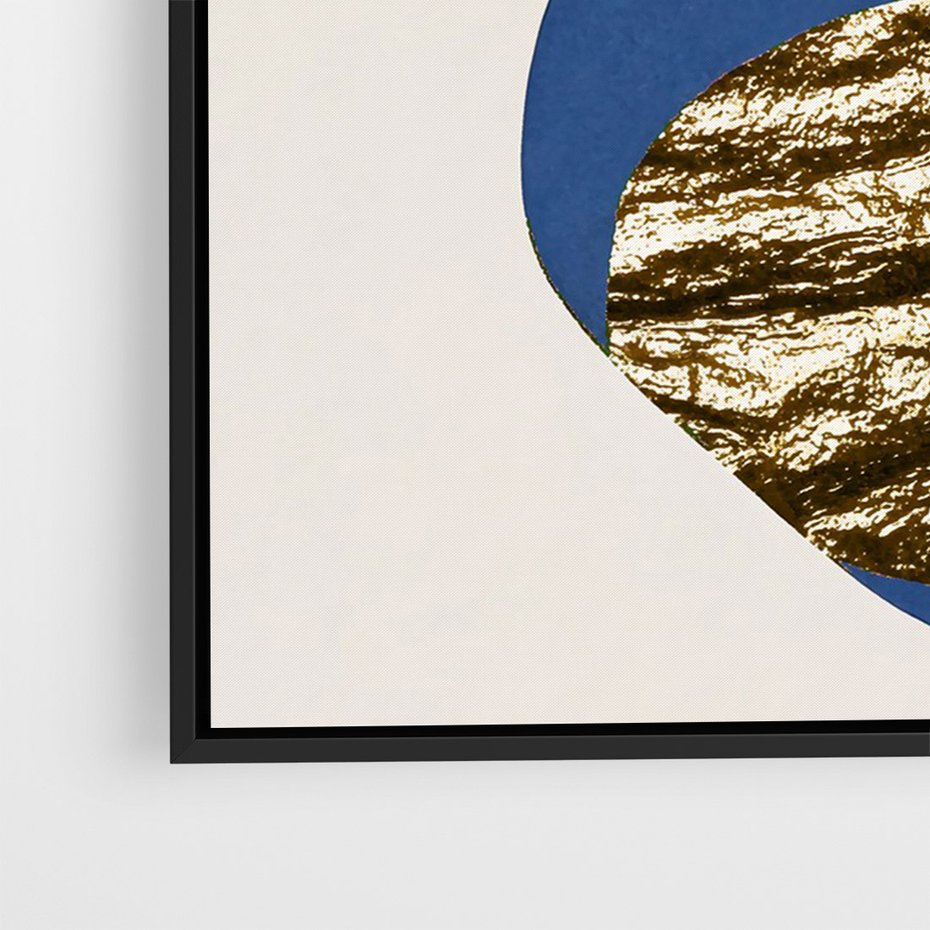 Obraz w ramie 70x100 - Kolorowe Przenikanie Kształtów - abstrakcyjne formy, obraz olejny - rama czarna