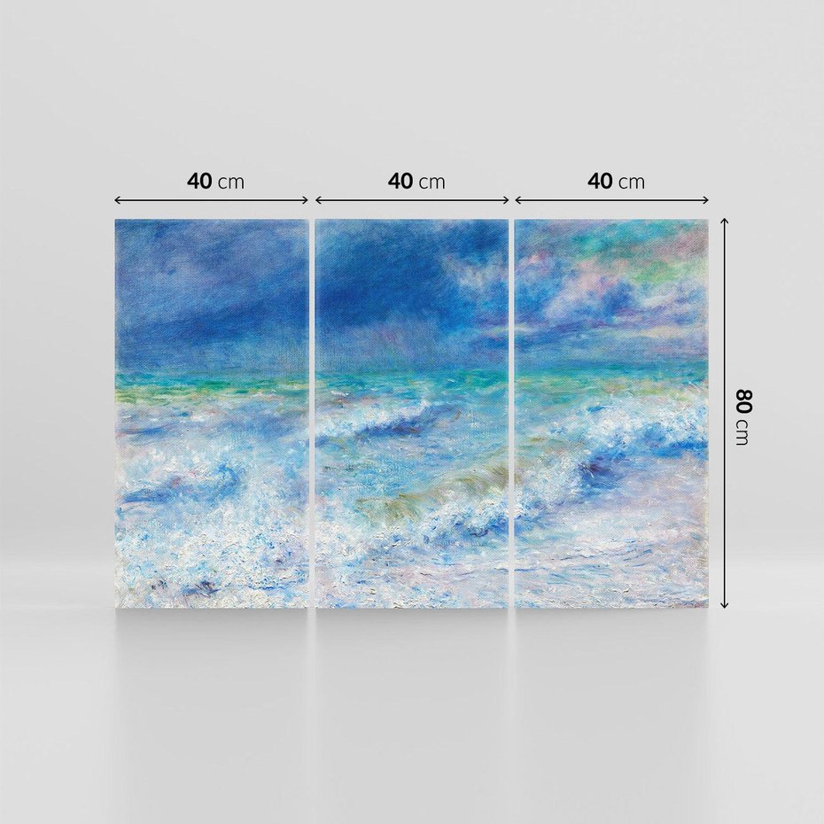 Obraz na płótnie 120x80 - "Seascape" (1897), Pierre-Auguste Renoir - Reprodukcja - reprodukcja, obraz na płótnie