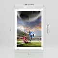 Plakat w ramie 50x70 - Ekscytacja Sportowego Świata - gol, mecz - rama biała