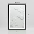Plakat w ramie 50x70 - Przestrzenne Zabawy - geometryczne, 3D - rama czarna