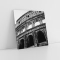 Obraz na płótnie 30x30 - Koloseum w Czarnej Bieli - antyczna architektura, koloseum