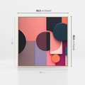Obraz w ramie 80x80 - Przenikanie przestrzeni czasu - abstrakcja, geometria - rama drewno