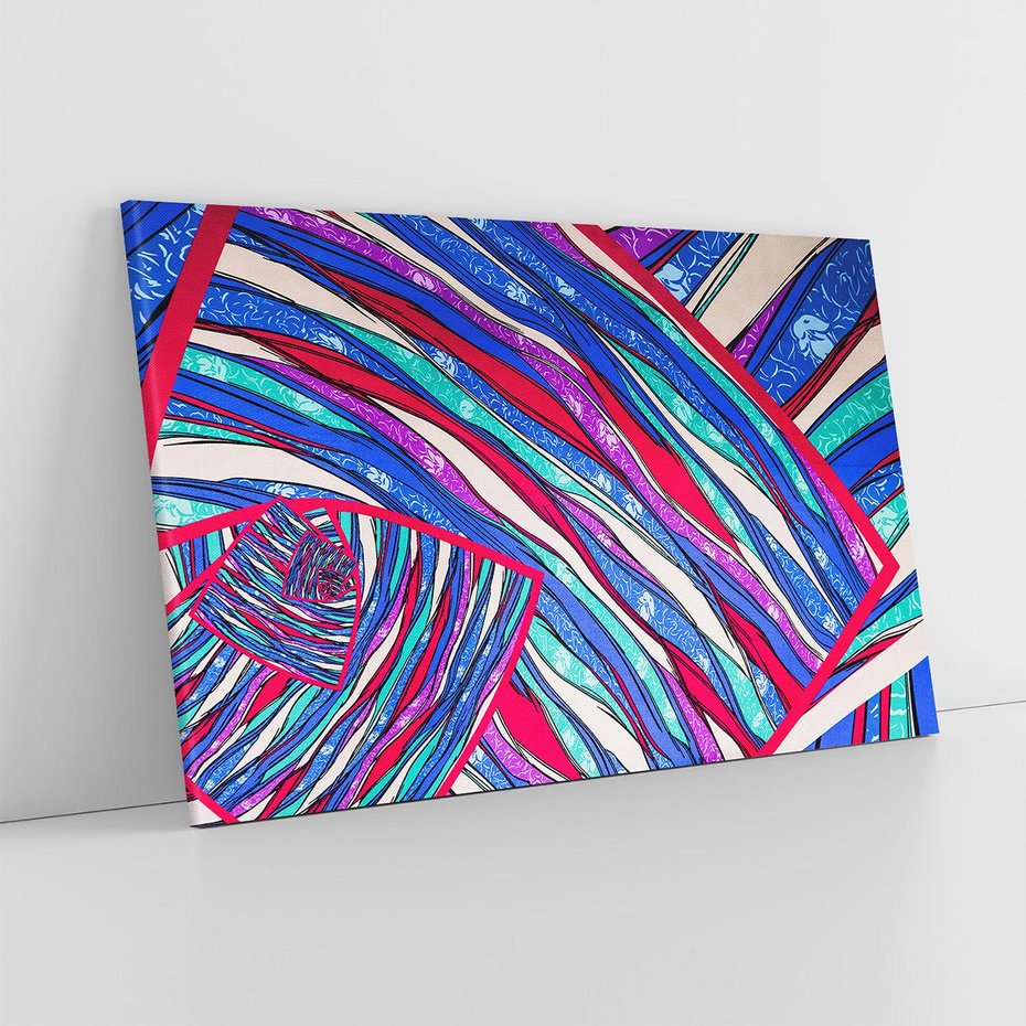 Obraz na płótnie 70x50 - Abstrakcyjna Gra Świateł i Cieni - abstrakcja