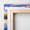 Obraz na płótnie 120x60 - Magiczny zachód słońca nad jeziorem - zachód, słońca