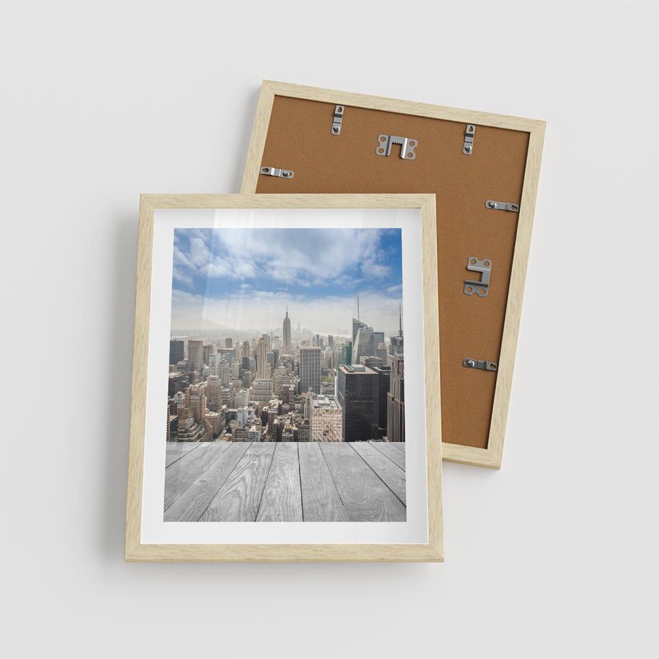 Plakat w ramie 40x50 - Nowojorska energia miejsca - Nowy Jork, miasto - rama drewno
