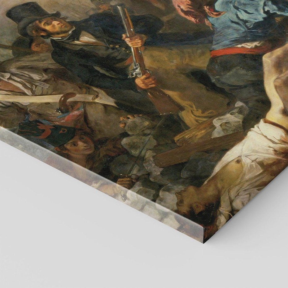 Obraz na płótnie 100x70 - "Wolność prowadząca lud" Eugène Delacroix - Reprodukcja - reprodukcja, obraz na płótnie