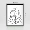 Plakat w ramie 30x40 - Liście Mocy - mroczna sztuka, minimalizm - rama czarna