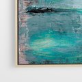Obraz w ramie 50x50 - Odbicie utraconych barw - abstrakcja, niepokój - rama drewno