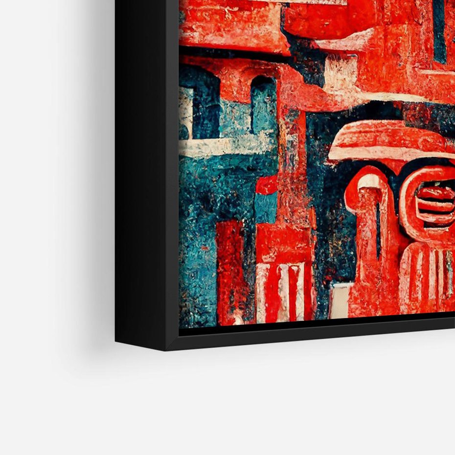 Obraz w ramie 100x70 - Mistyka Wschodnich Światów - orientalna sztuka, nawiązanie do Japonii - rama czarna