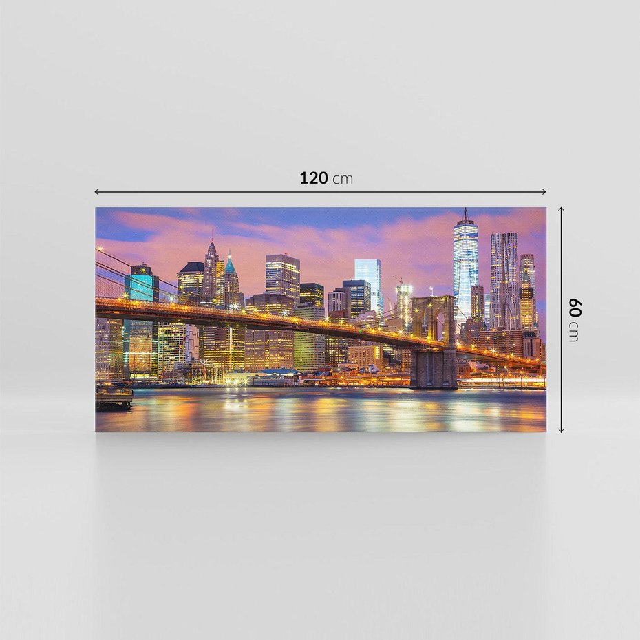 Obraz na płótnie 120x60 - ikona Nowego Jorku - most, Nowy Jork