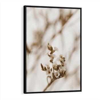 Obraz w ramie 50x70 - Kwiatowa suchość - kwiaty, susz - rama czarna