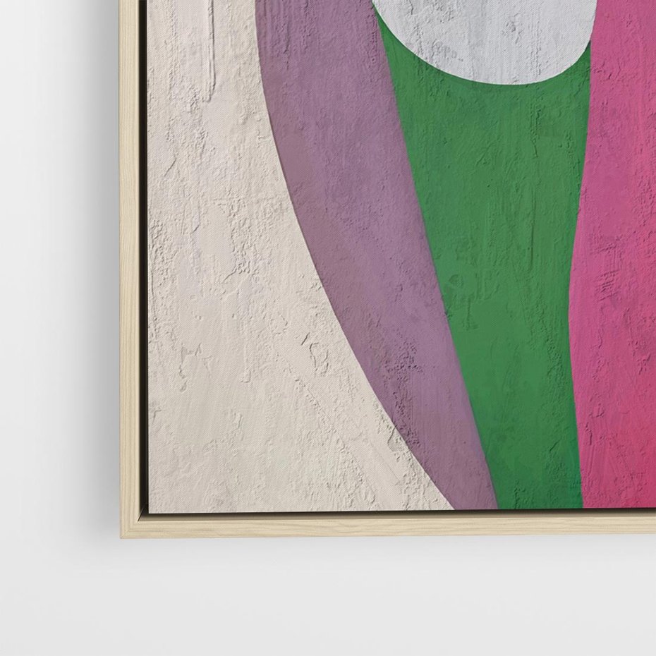 Obraz w ramie 80x80 - Wibracje Kolorów Marzeń - abstrakcyjne dziwne kształty, olejny obraz - rama drewno