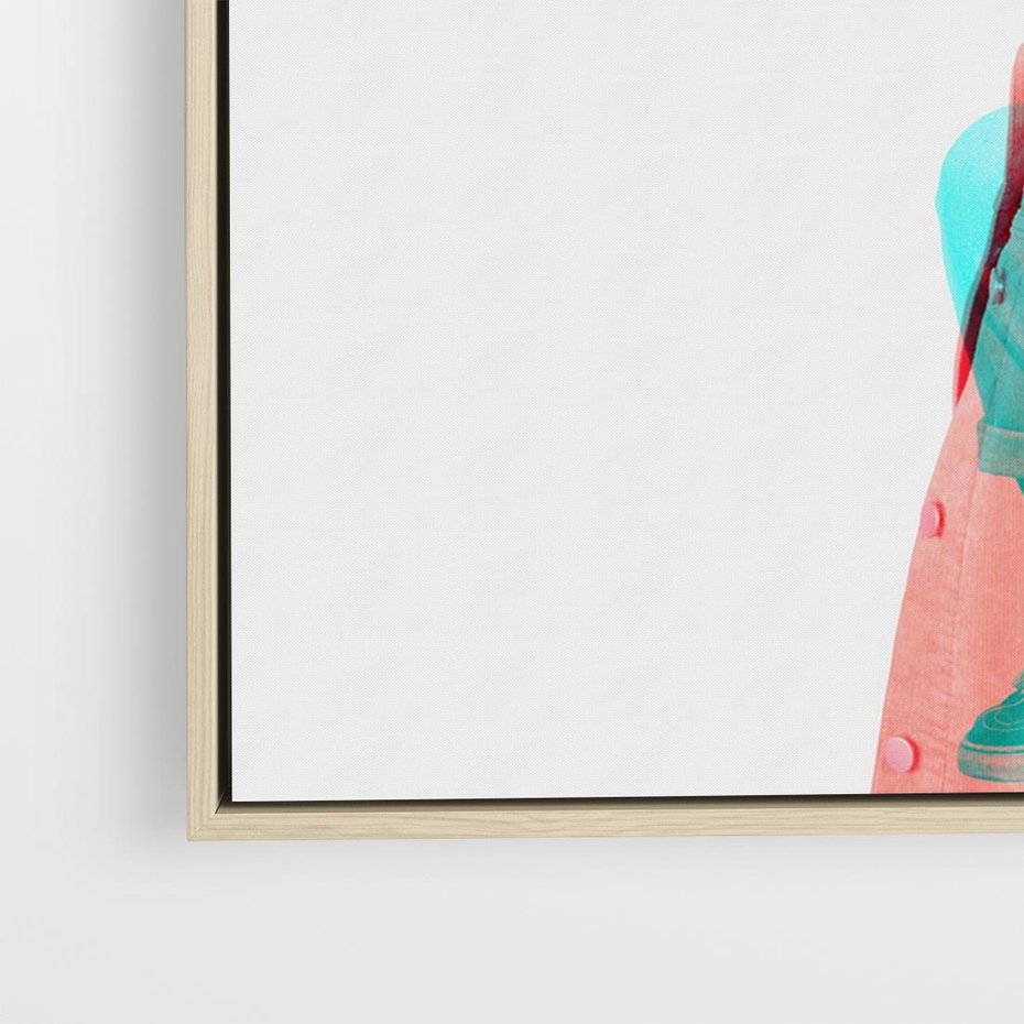 Obraz w ramie 70x50 - Rytmy Wspomnień - kolaż zdjęć, kobieta - rama drewno