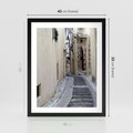Plakat w ramie 40x50 - Uroki Włoskiej Uliczki - włoska, uliczka - rama czarna