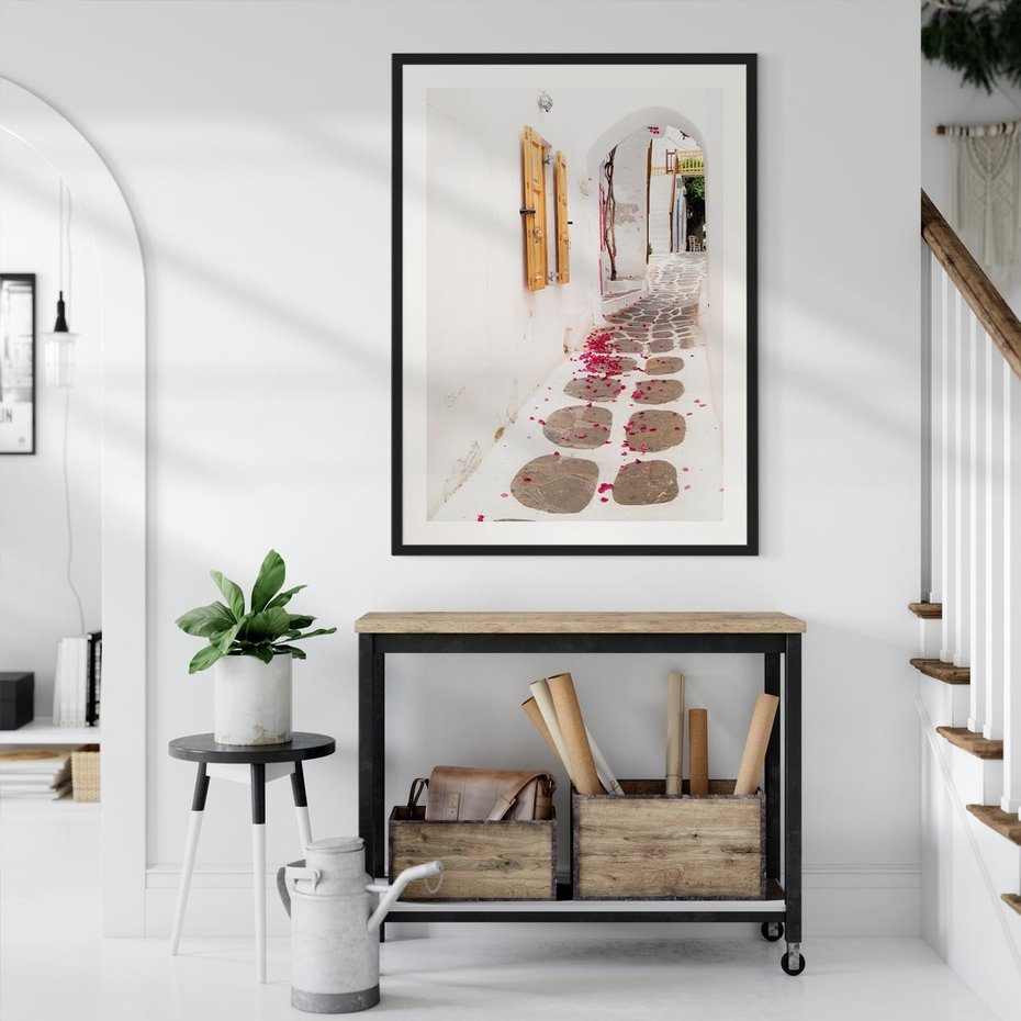 Plakat bez ramy 21x30 - Urok Południowej Uliczki - uliczka, południe