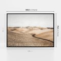 Obraz w ramie 100x70 - Refleksyjny taniec myśli - pustynny krajobraz, odcienie sepii - rama czarna