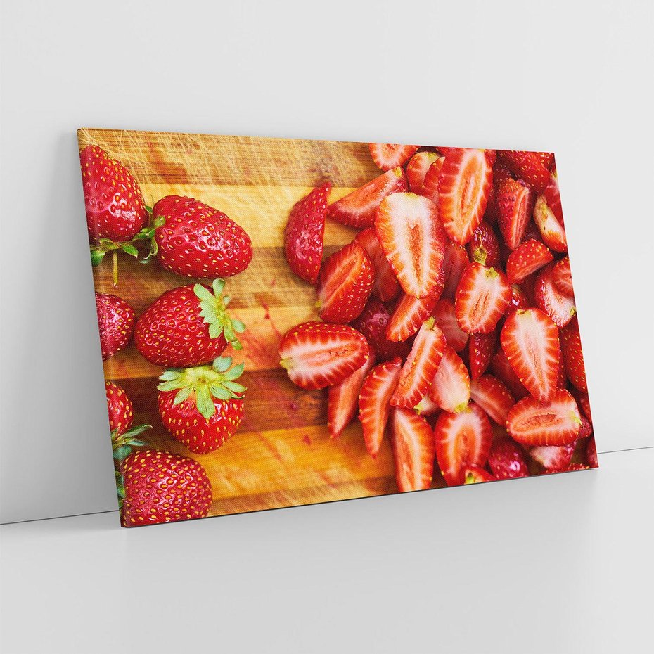 Obraz na płótnie 120x80 - Truskawki - Smak Lata w Owocowym Ogrodzie - truskawki, owoce