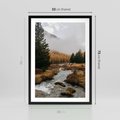 Plakat w ramie 50x70 - W Górskiej Dolinie - artystyczna fotografia, las - rama czarna