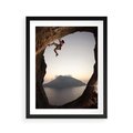Plakat w ramie 40x50 - Wspinaczka na Wysokie Góry - wspinaczka, góry - rama czarna