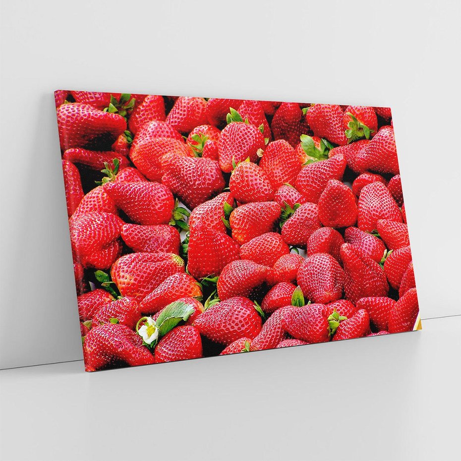 Obraz na płótnie 120x80 - Truskawki Czerwone Kropki Uczuć - truskawki, owoce