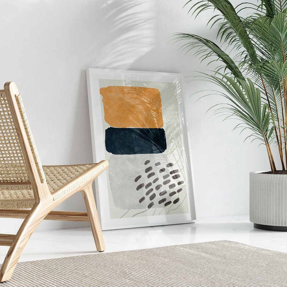 Plakat bez ramy 50x70 - Impulsy Podróżnych Marzeń - geometryczne elementy, stonowane kolory