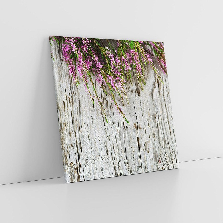 Obraz na płótnie 60x60 - Fioletowe Wrzosy - wrzosy, fiolet