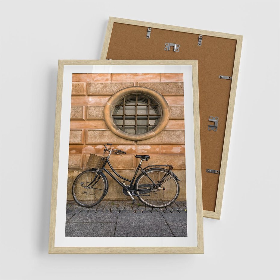 Plakat w ramie 50x70 - Holenderska Ikona - rower, Holandia - rama drewno