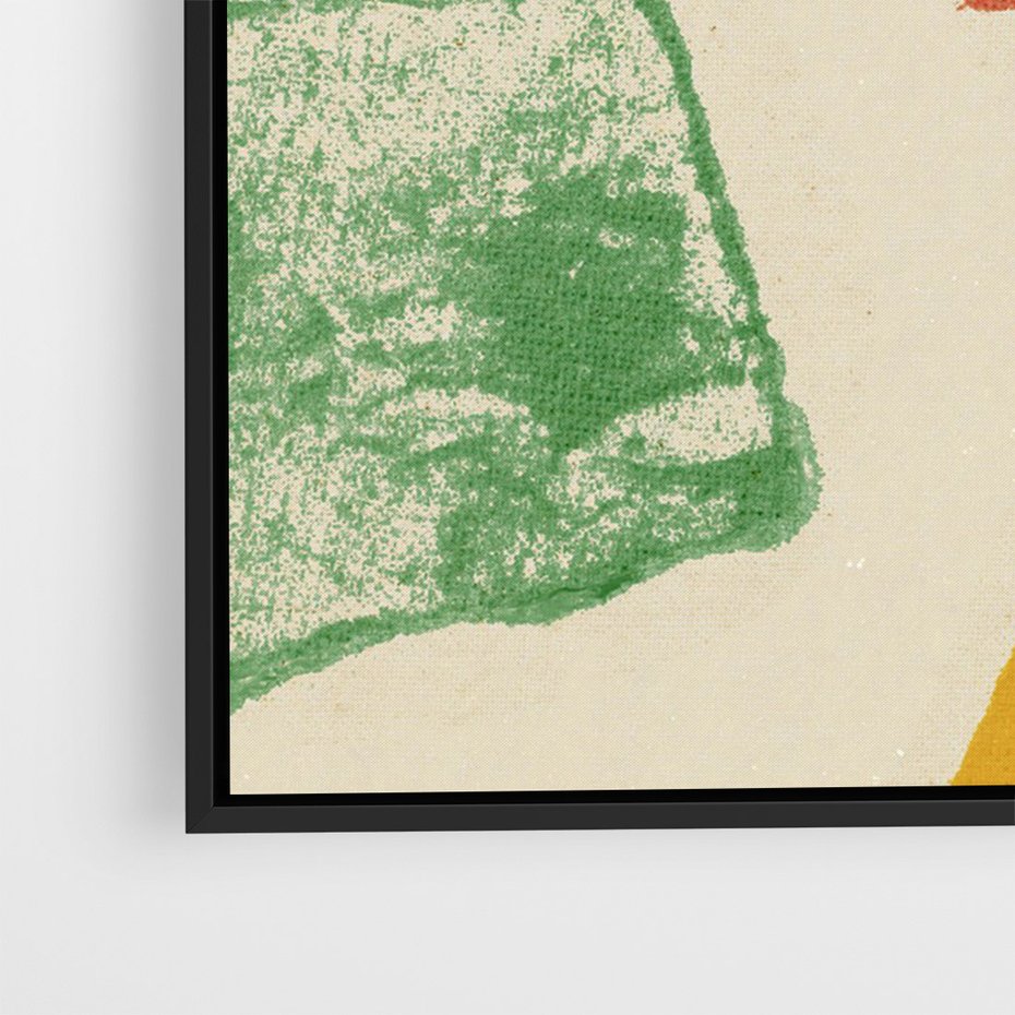 Obraz w ramie 50x70 - Tęczowe Rytmy - kolorowe tęczowe kwadraty, wesoły kolaż - rama czarna