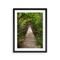 Plakat w ramie 30x40 - Przez Dżunglę - most, linowy - rama czarna