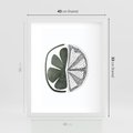 Plakat w ramie 40x50 - Cytrynowe Echo - minimalistyczny plakat, cytryna - rama biała