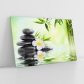 Obraz na płótnie 70x50 - SPA: Relaksująca woda i kamienie - SPA, woda